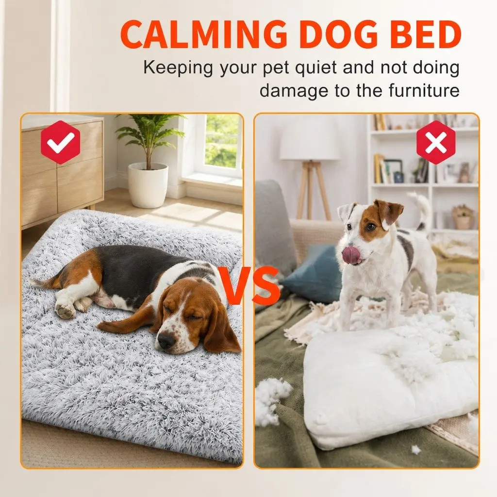 Large Calming Dog Cat Sofa Bed with Waterproof Cover