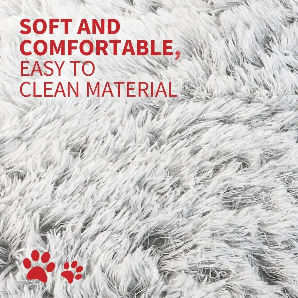 Pet Sofa Bed Plush Gradient Grey M