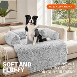 Calming Pet Sofa Bed with Waterproof Cover, XL Size