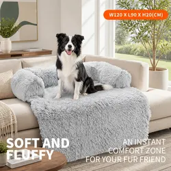 Calming Pet Sofa Bed with Waterproof Cover, XL Size
