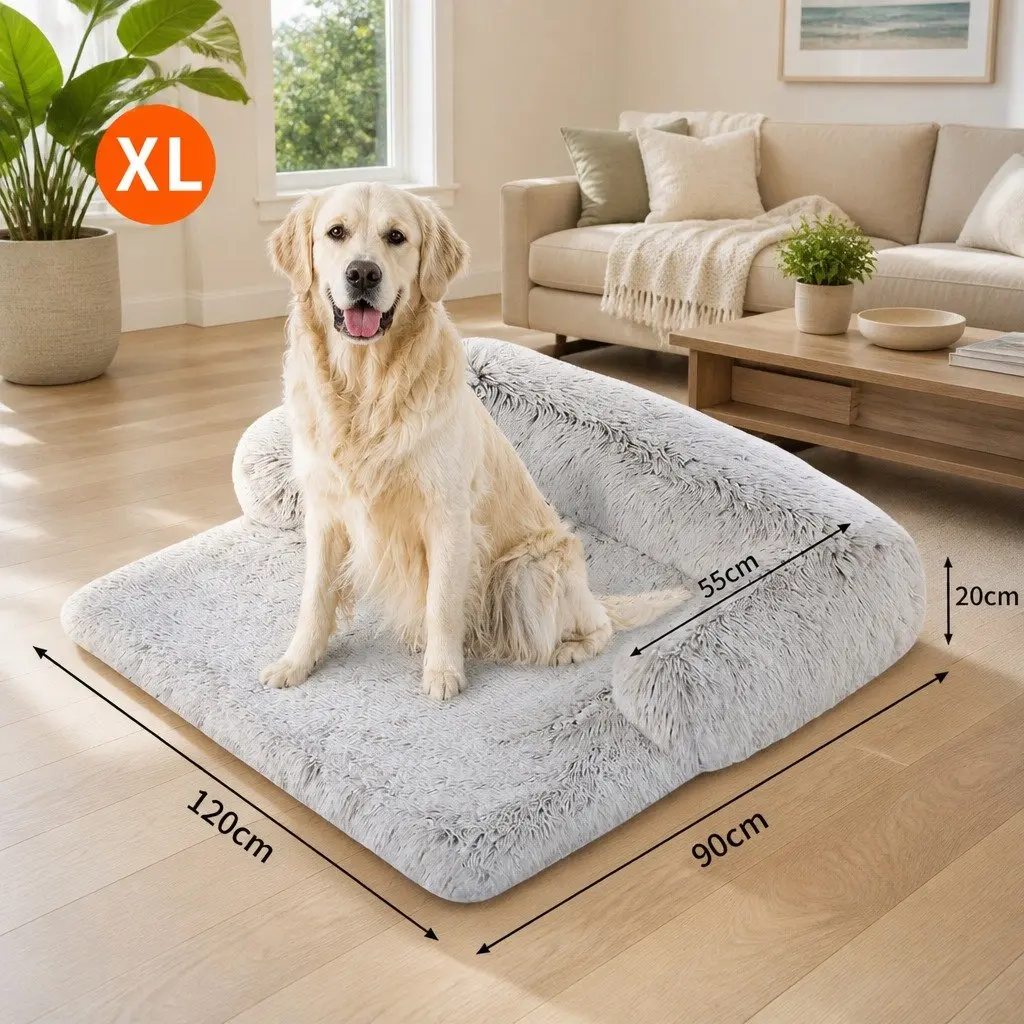 Calming Pet Sofa Bed with Waterproof Cover, XL Size