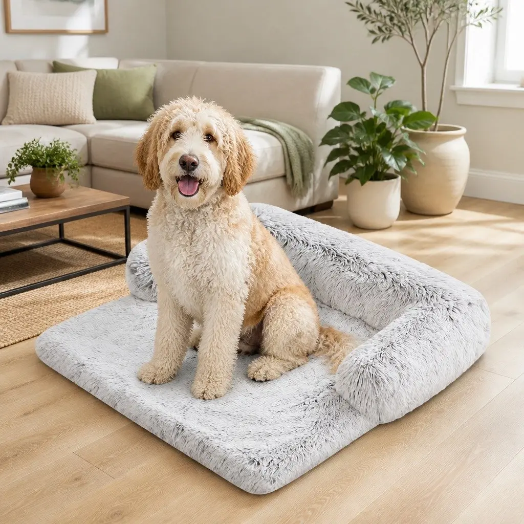 Calming Pet Sofa Bed with Waterproof Cover, XL Size