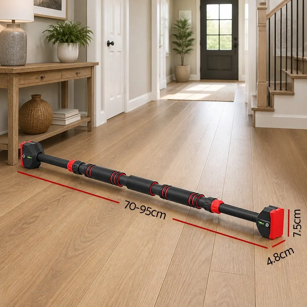 Pull Up Bar Steel Adjustable 70-95cm Black