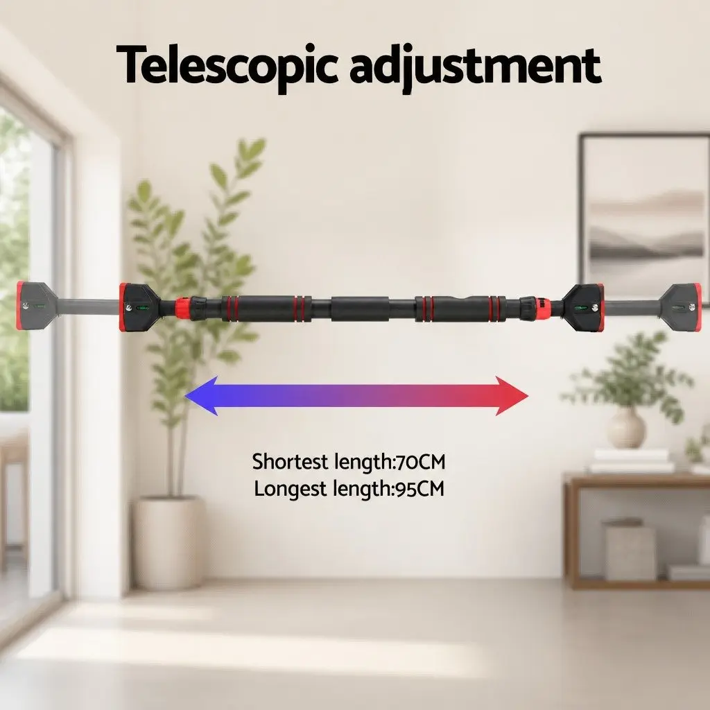 Pull Up Bar Steel Adjustable 70-95cm Black