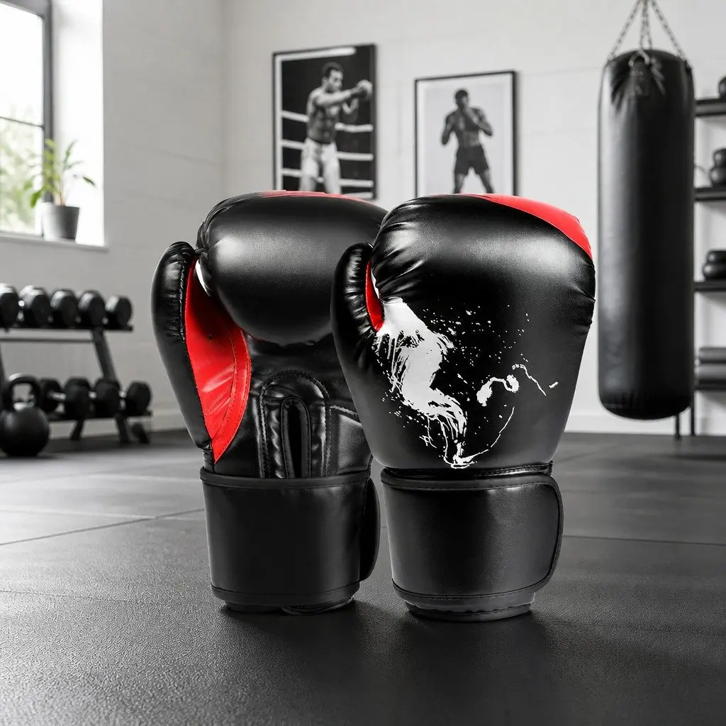 8OZ PU Leather Boxing Gloves for MMA