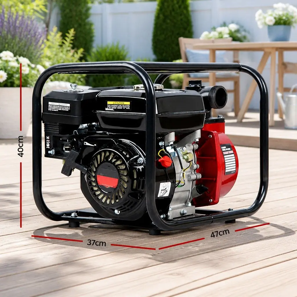 Petrol Water Pump 7HP 2" High Flow 4-Stroke Engine Transfer Irrigation Garden