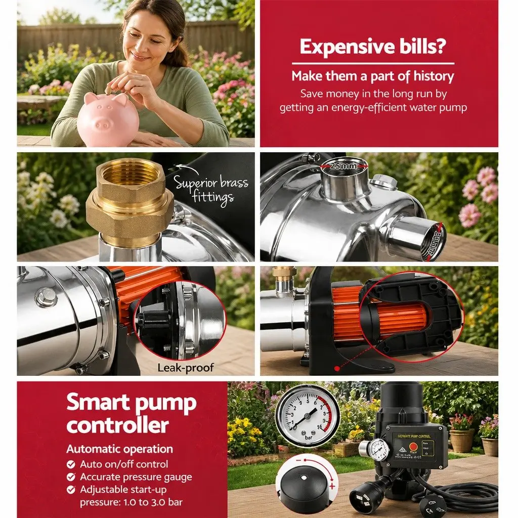 Garden Water Pump 1500W with Automatic Control