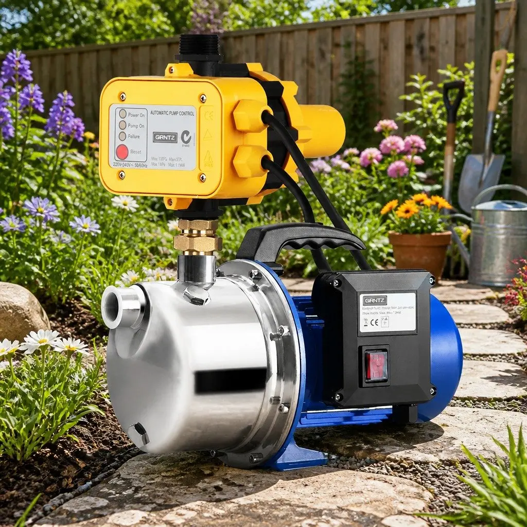 Irrigation Pump Stainless Steel 1100W 4600L/H Black