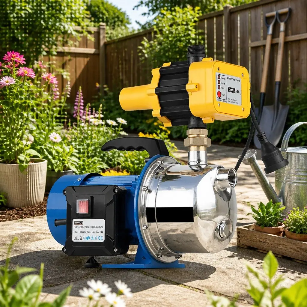 Irrigation Pump Stainless Steel 1100W 4600L/H Black