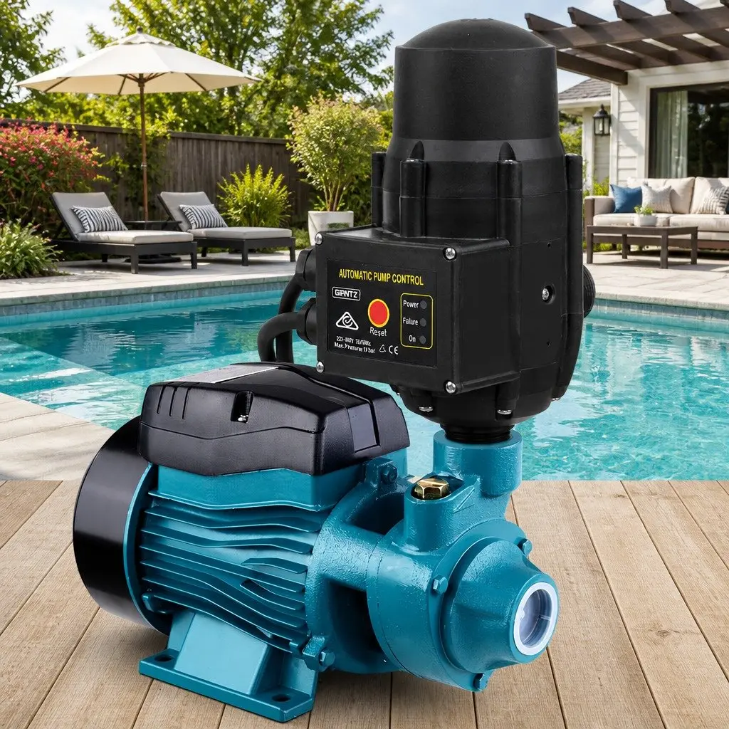 Peripheral Water Pump Brass Cast Iron 35L/min Black