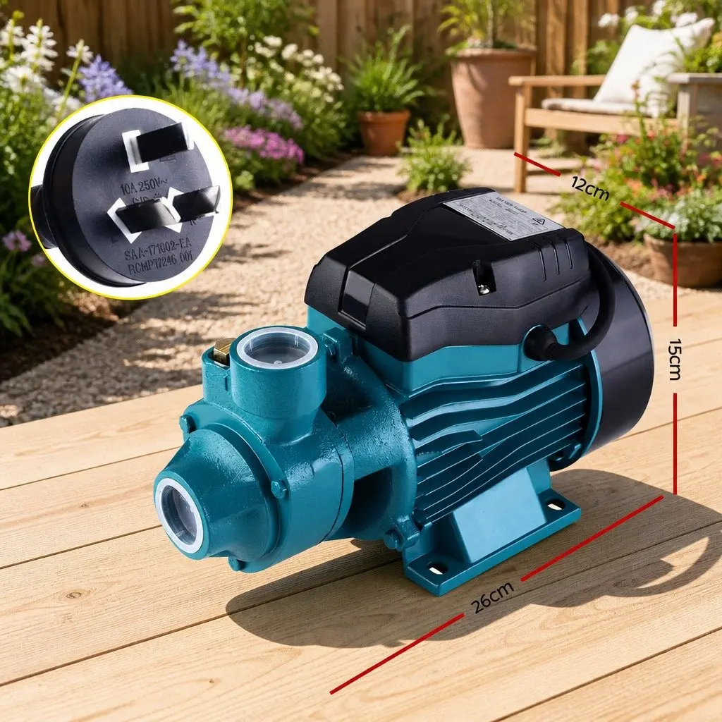 Peripheral Water Pump Cast Iron 35L/min Black