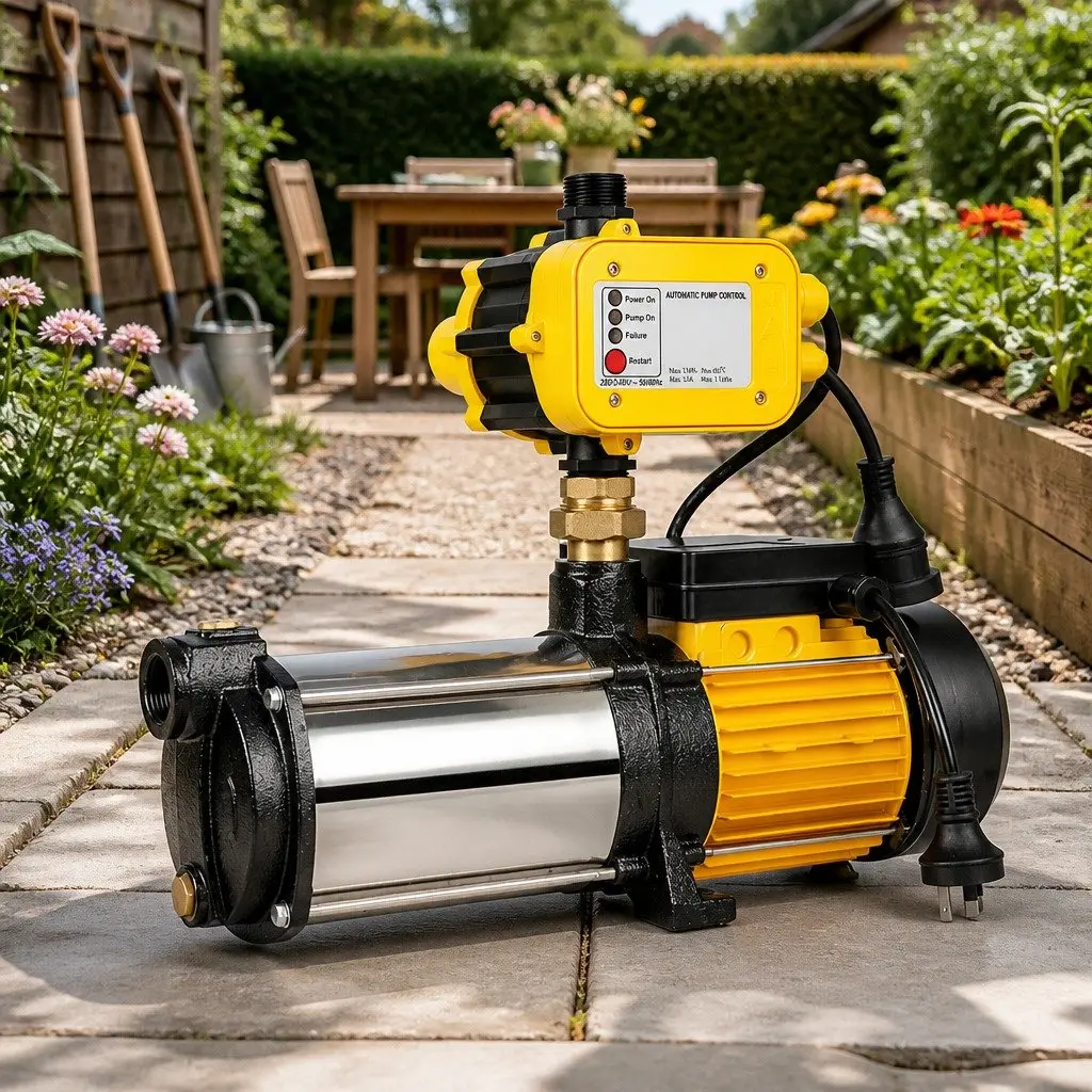 4-Stage Water Pump Stainless Steel 2000W Yellow