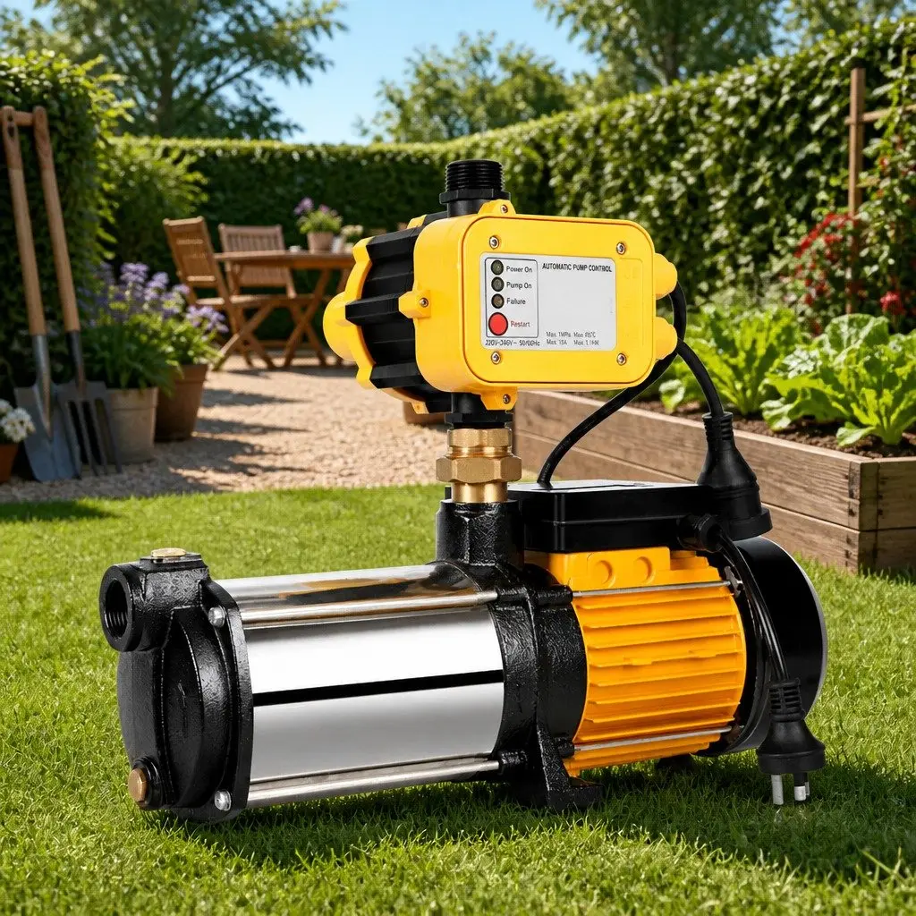 4-Stage Water Pump Stainless Steel 2000W Yellow