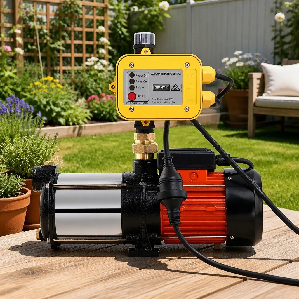 Irrigation Pump Stainless Steel 1800W Yellow Multi-Stage High Pressure Automatic