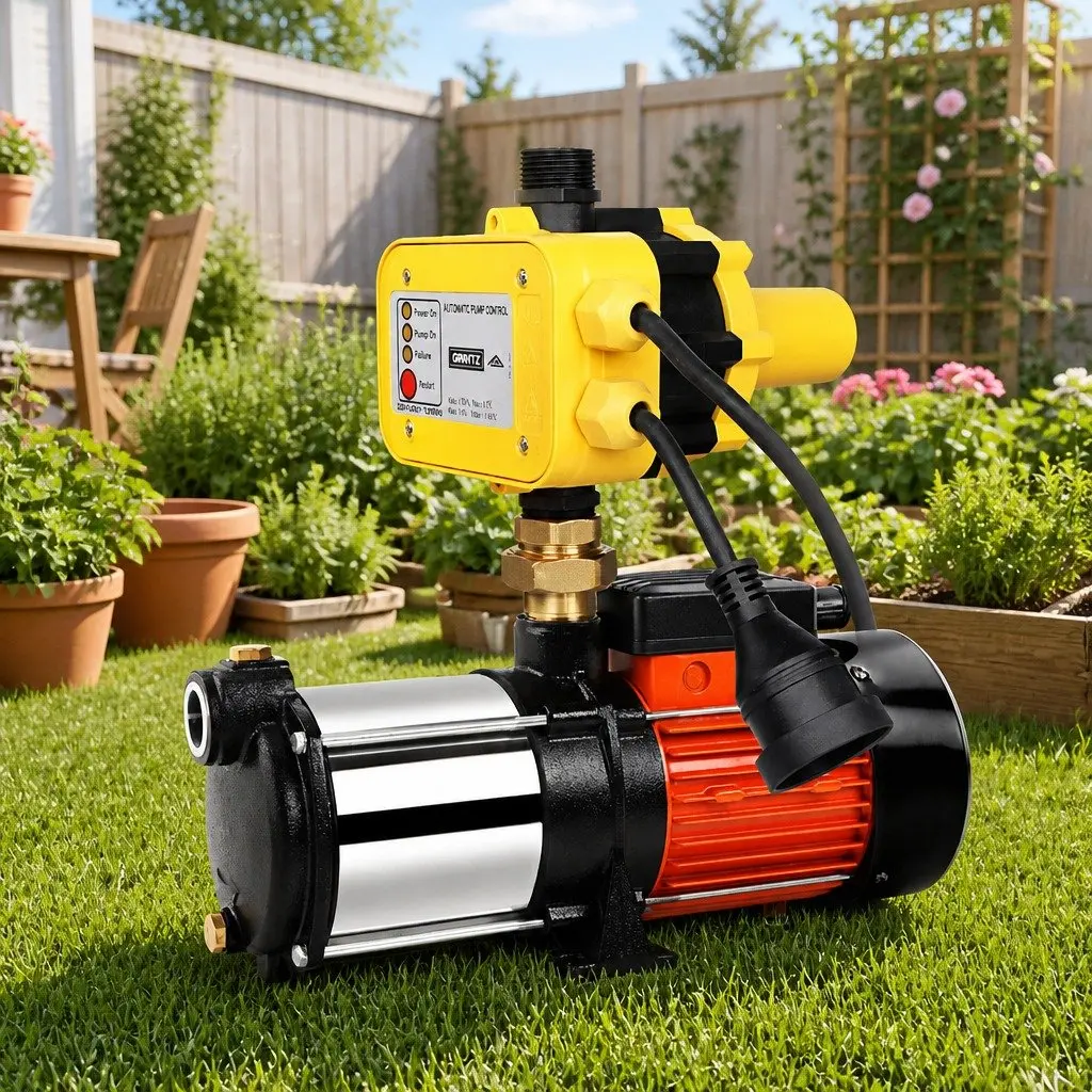 Irrigation Pump Stainless Steel 1800W Yellow Multi-Stage High Pressure Automatic