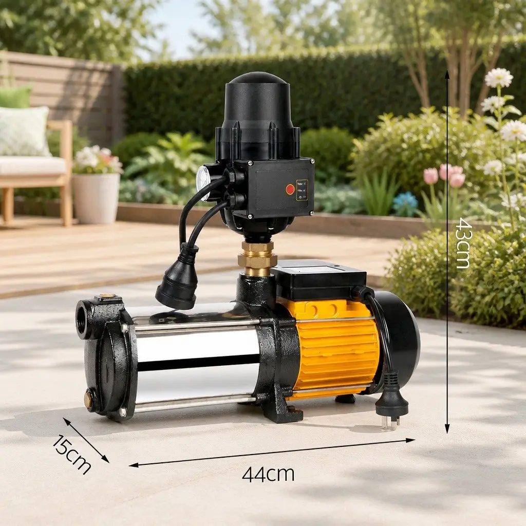 5-Stage Water Pump Stainless Steel 2500W Black