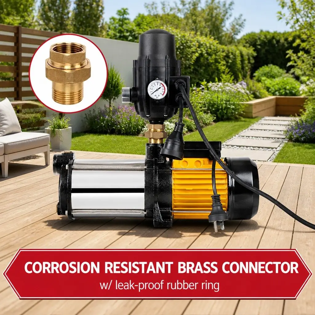 5-Stage Water Pump Stainless Steel 2500W Black
