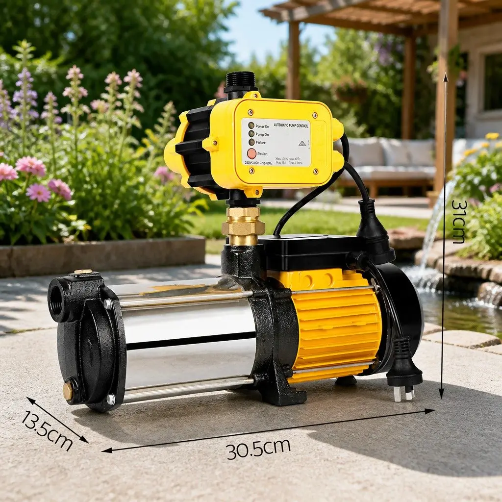 Irrigation Pump Stainless Steel 5-Stage 2500W Yellow