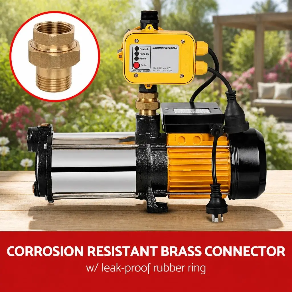 Irrigation Pump Stainless Steel 5-Stage 2500W Yellow