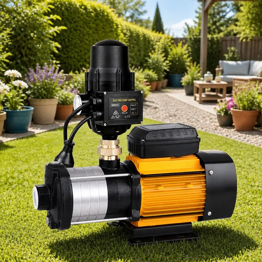 Irrigation Pump Stainless Steel 5-Stage 2000W High Pressure Garden Water Pump