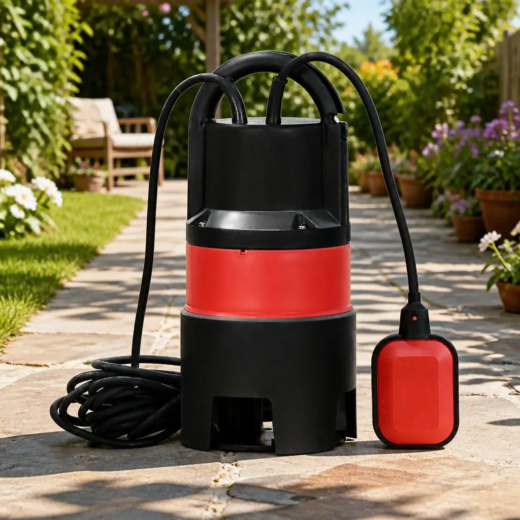 Submersible Pump 550W Electric Red Portable for Dirty Water Bore Tank Well Drainage