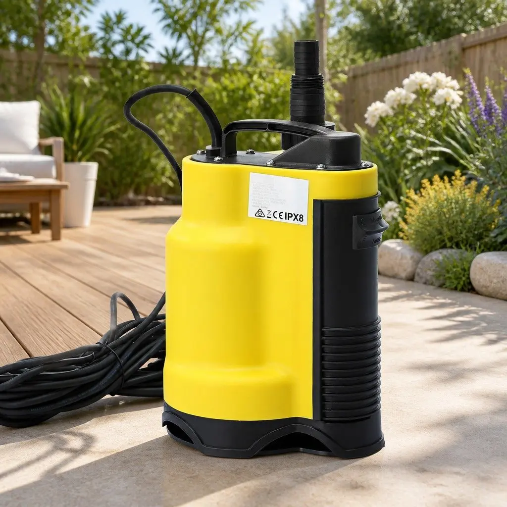 Submersible Pump Polymer 400W Yellow 10m Cable 7m Depth