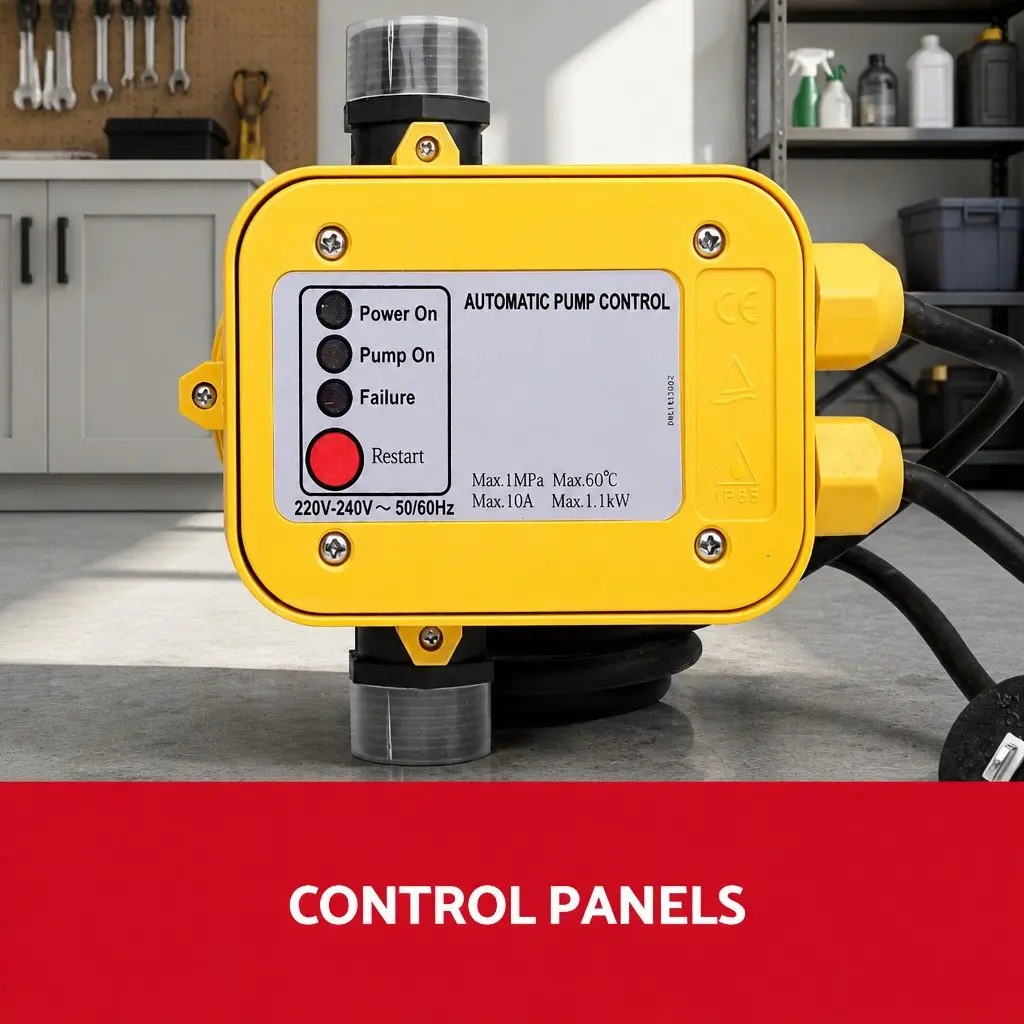 Water Pressure Pump Controller Electronic Switch Yellow 220240V Automatic