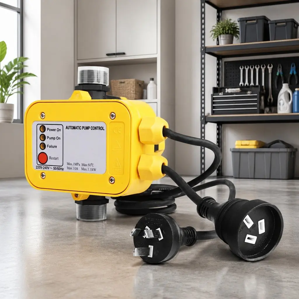 Water Pressure Pump Controller Electronic Switch Yellow 220240V Automatic