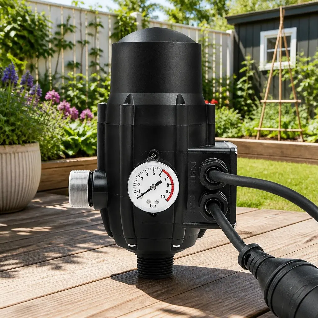 Water Pump Pressure Controller Electronic Adjustable Digital 220240V 1 Inch 15 x 15 x 22 cm