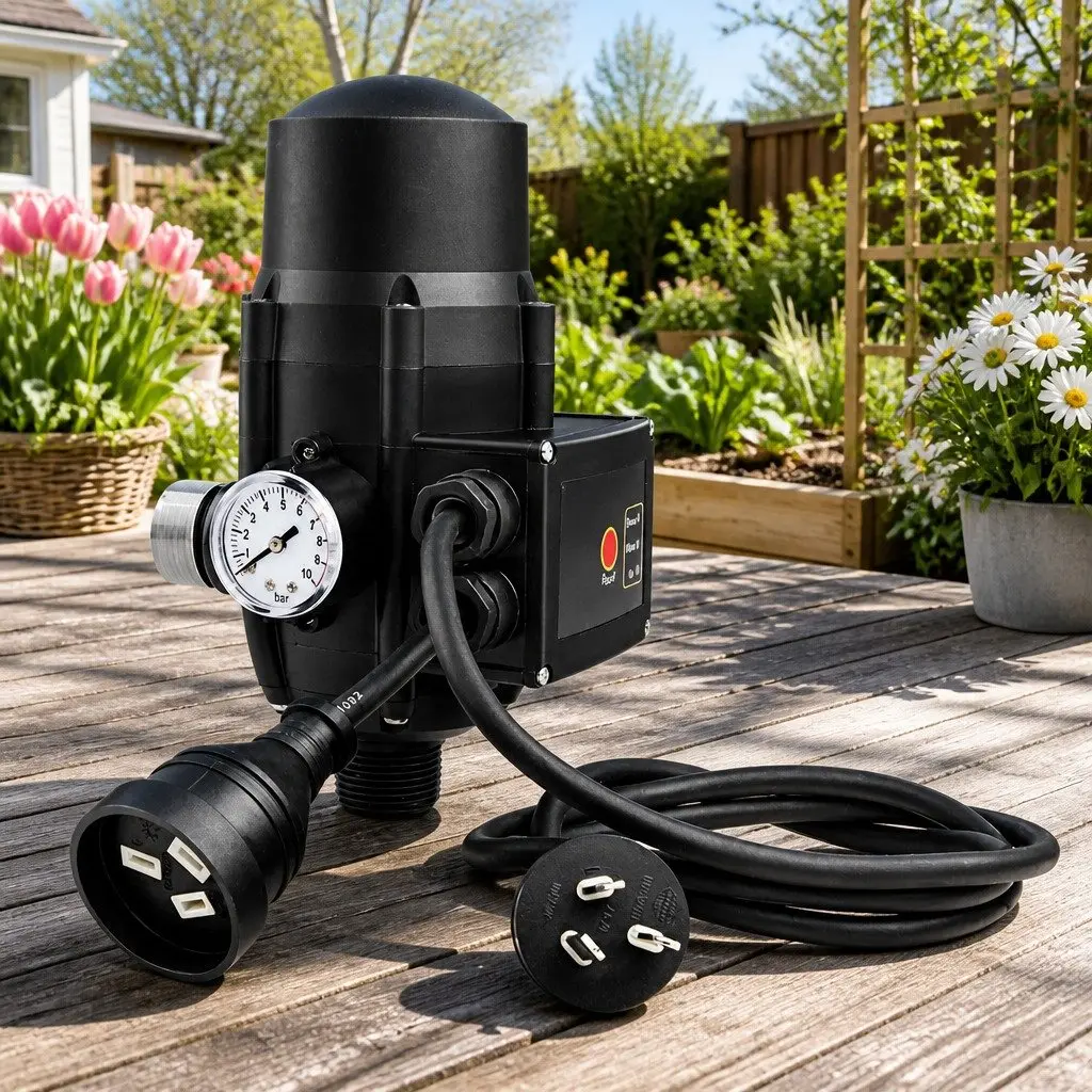 Water Pump Pressure Controller Electronic Adjustable Digital 220240V 1 Inch 15 x 15 x 22 cm