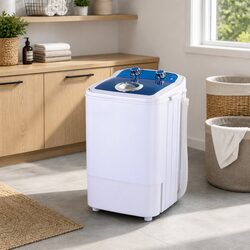 Portable Washing Machine 4.6KG Capacity Blue Compact Laundry Dryer Travel