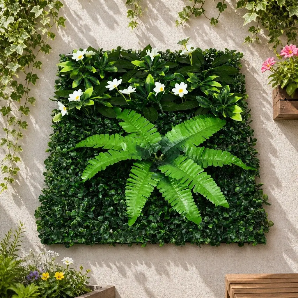 Artificial Wall Plants Polypropylene 40X60CM Green
