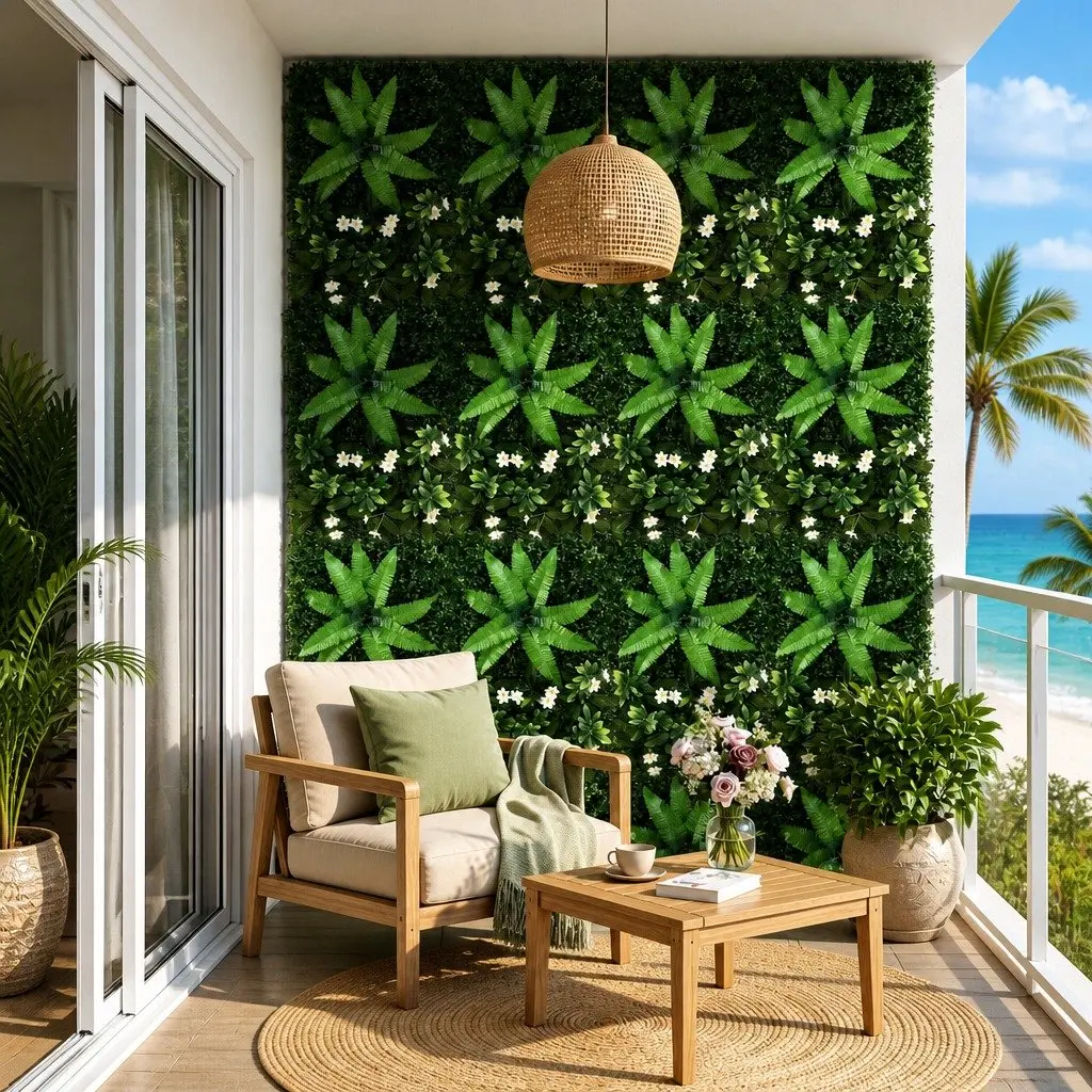 Artificial Wall Plants Polypropylene 40X60CM Green