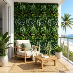 Durable Artificial Greenery Wall Panel 50x100cm