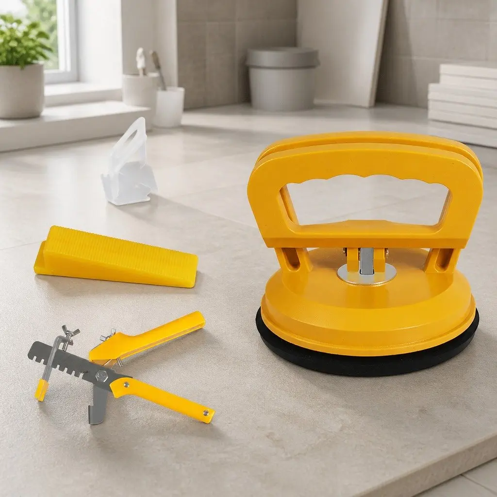 Tile Leveling System with Clips and Wedges