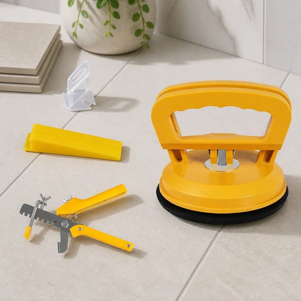 Tile Leveling System Kit with 400 Clips & 200 Wedges