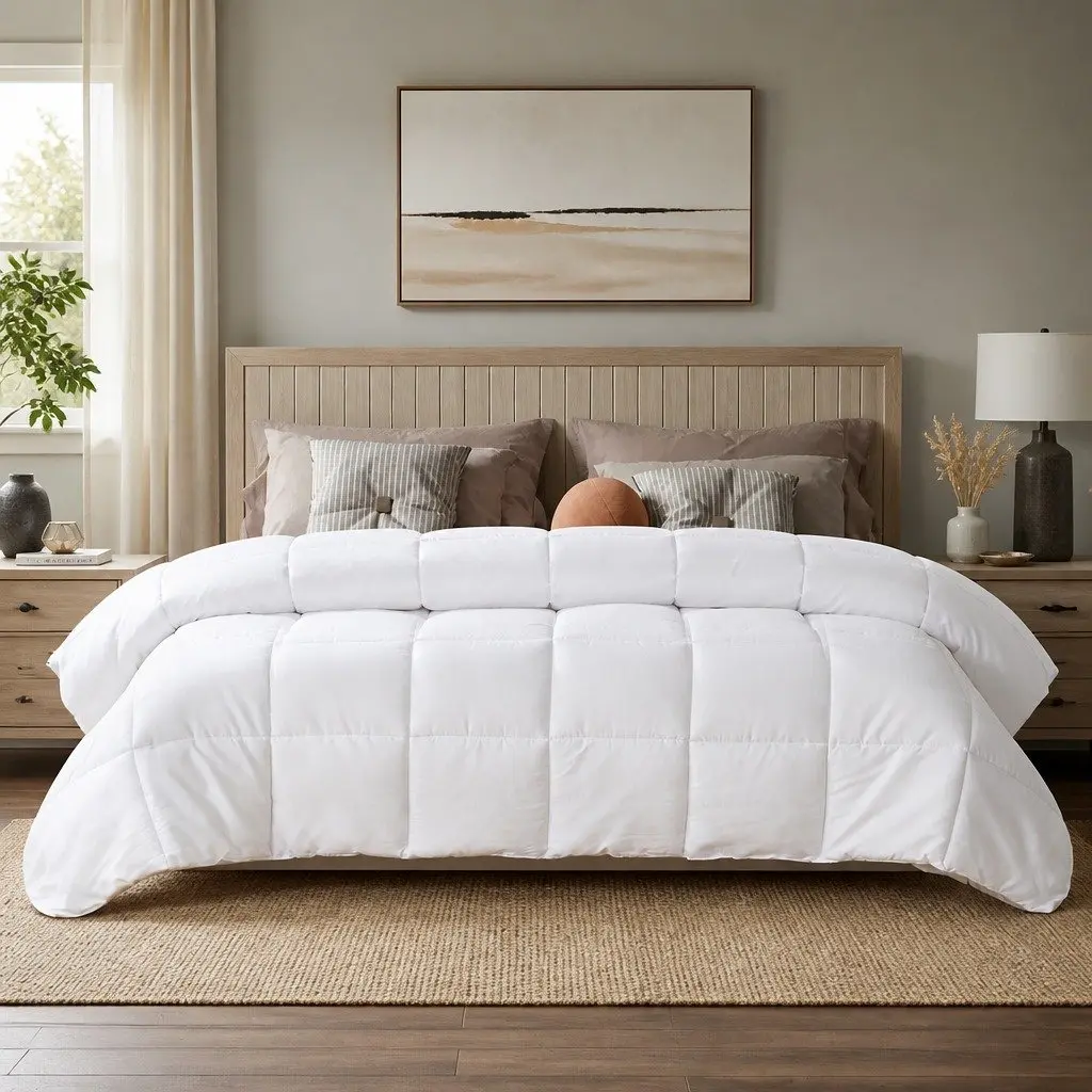 King Single Quilt Renewable Fiber 200 GSM White