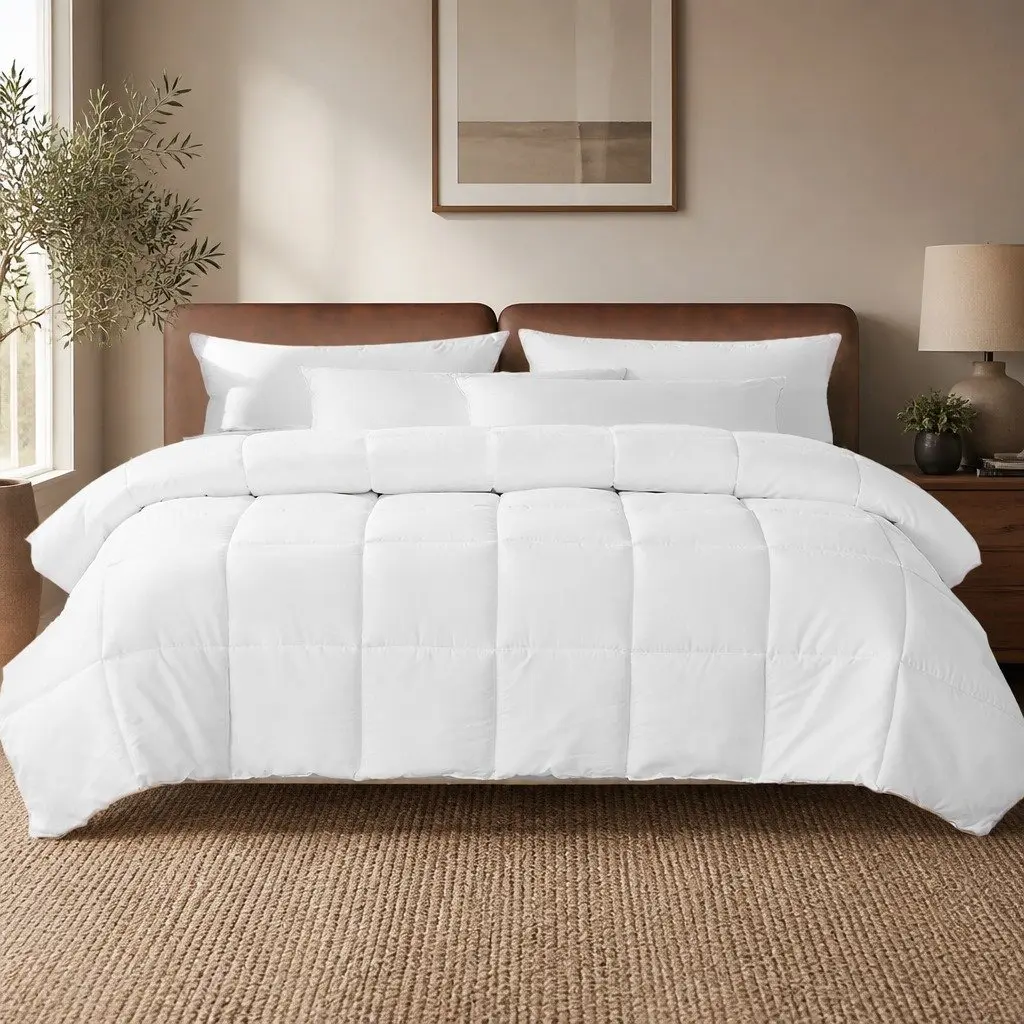 Queen Quilt 400GSM Soft Renewable Fiber Baffle Box Design All Season Bedding