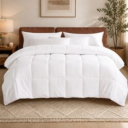 Single Renewable Fiber Quilt - 400GSM Baffle Box Stitch