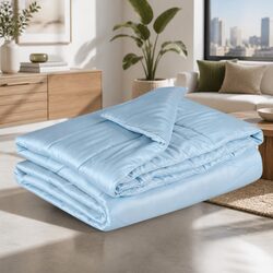 Tencel Quilt 200GSM Queen Size Summer Lightweight Soft Blanket Comforter Blue