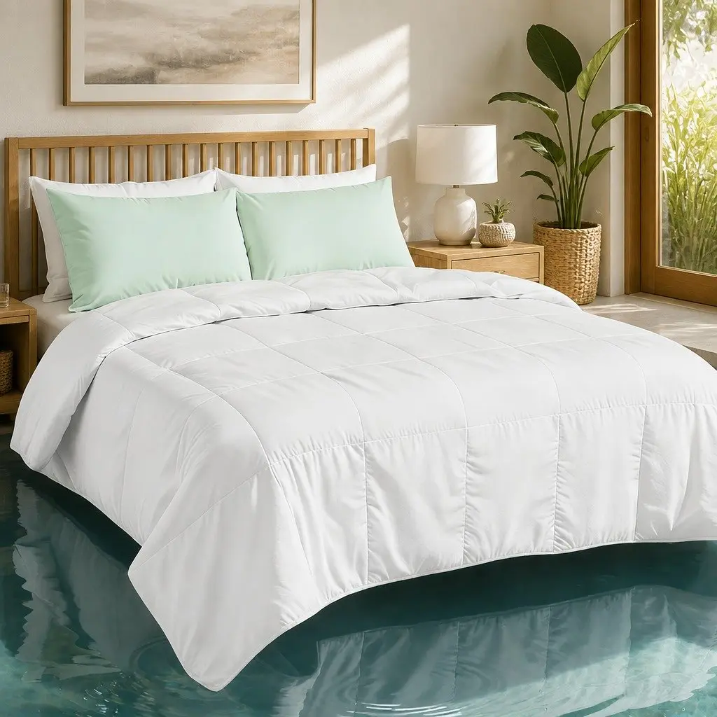 Queen Bamboo Fiber Summer Quilt Lightweight Breathable Doona Duvet 200GSM All
