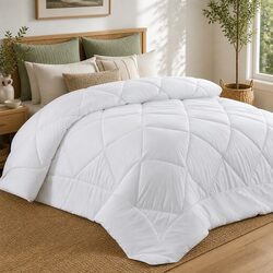 Queen Size Bamboo Microfibre Quilt 400GSM White