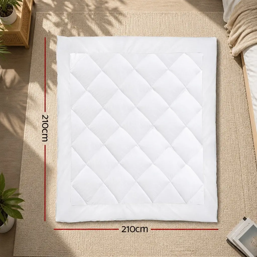 Queen Size Bamboo Microfibre Quilt 400GSM White