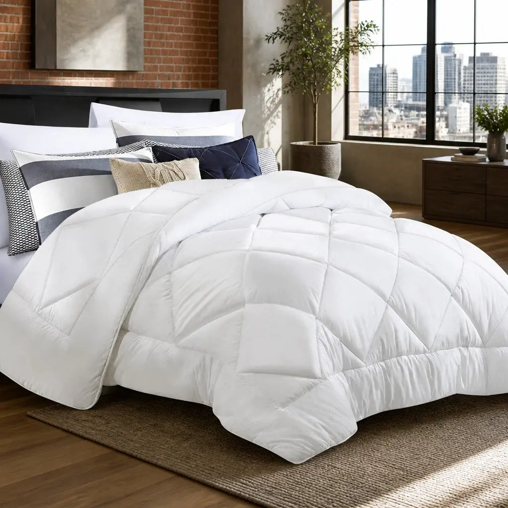 Diamond Stitch Bamboo Microfibre Quilt Super King 800GSM