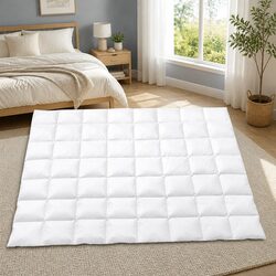 Duck Down Feather Quilt Double Bed Winter Doona 700GSM Baffle Construction White
