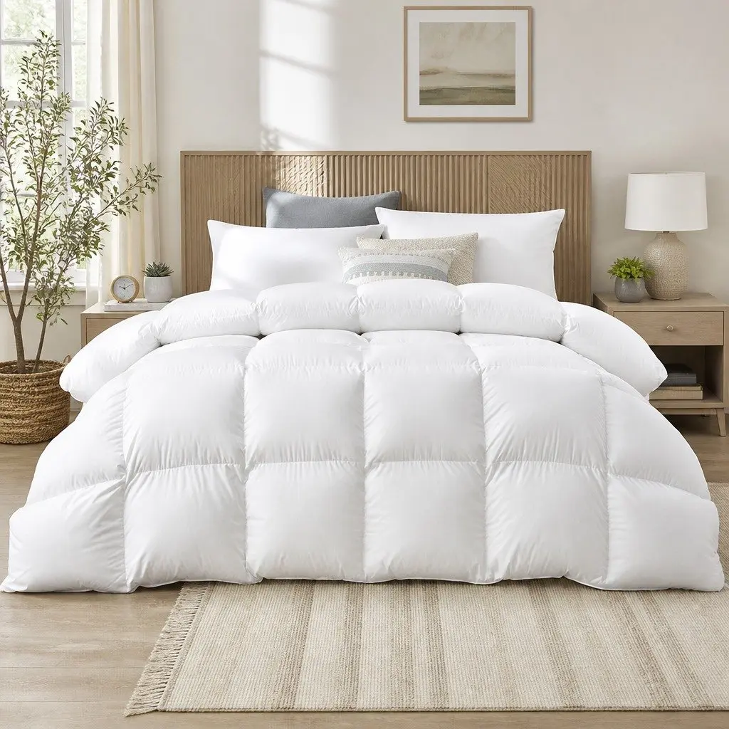 King Size Duck Down Quilt with Cotton Cover