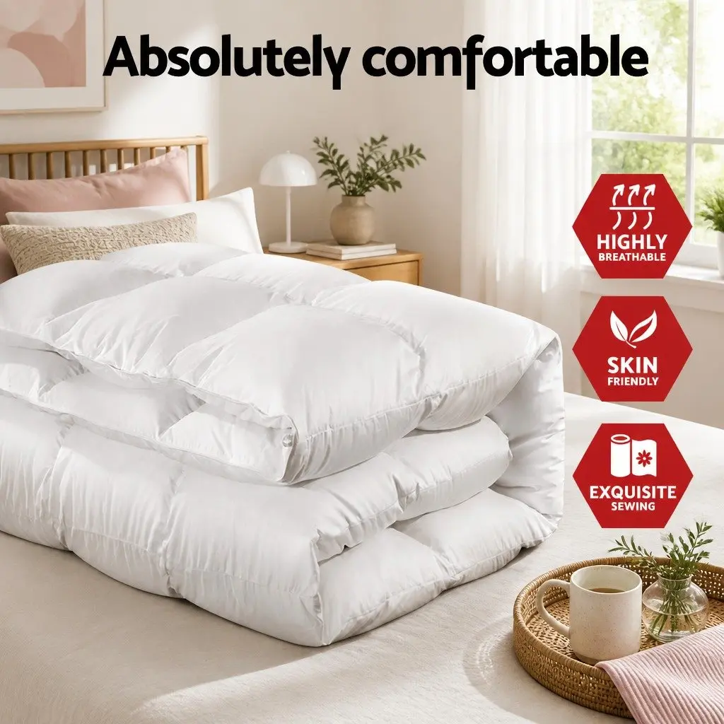 King Size Duck Down Quilt with Cotton Cover