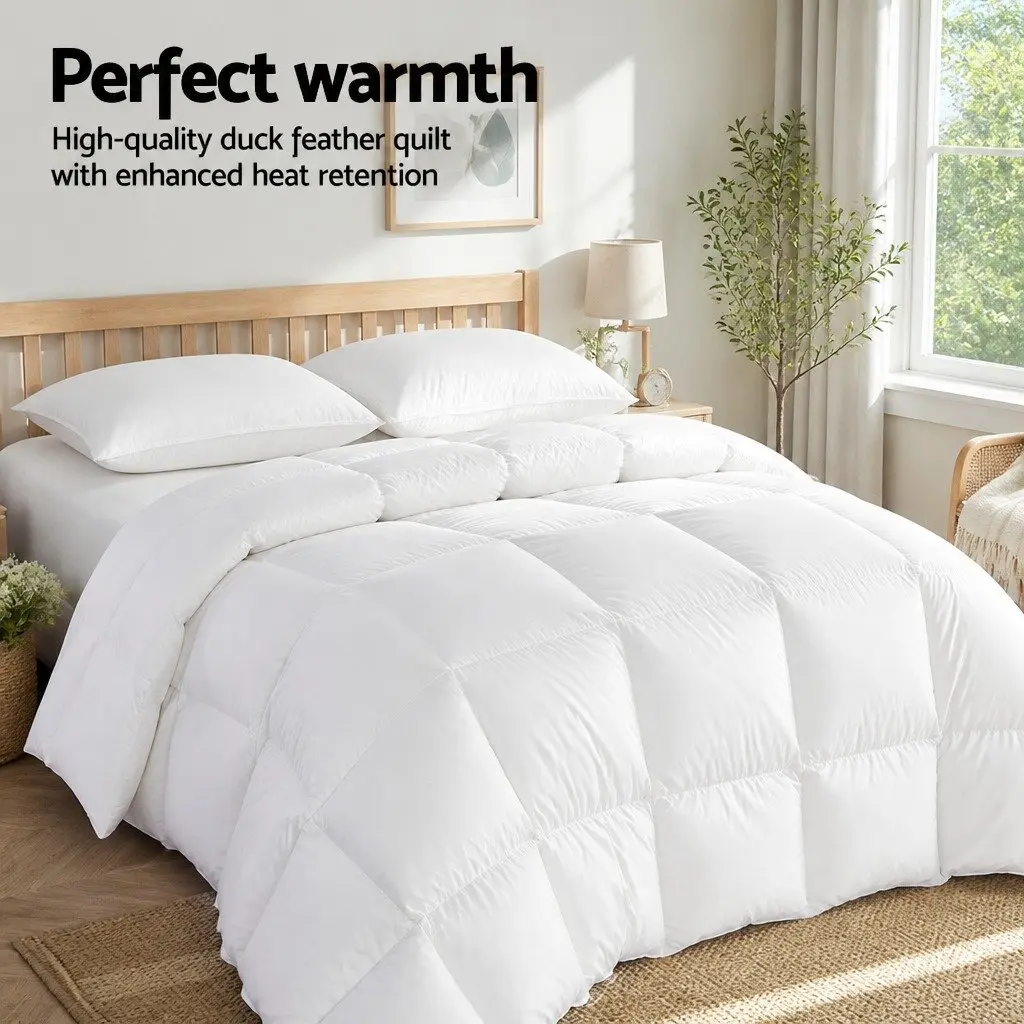 King Size Duck Down Quilt with Cotton Cover