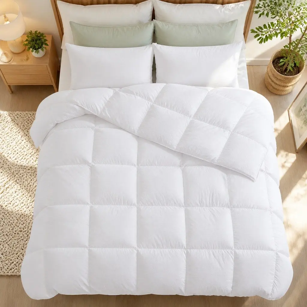 King Size Duck Down Quilt with Cotton Cover