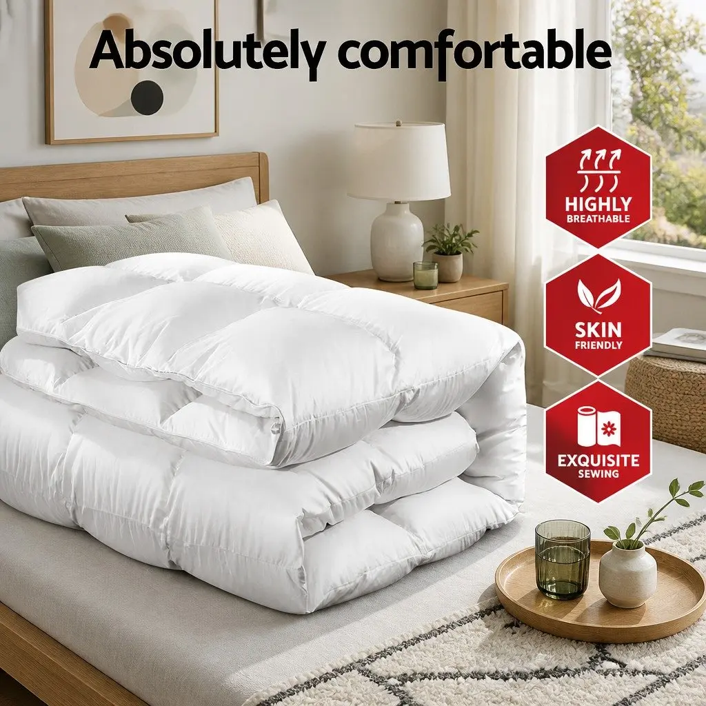 Duck Down Feather Quilt, Queen Size, 700GSM